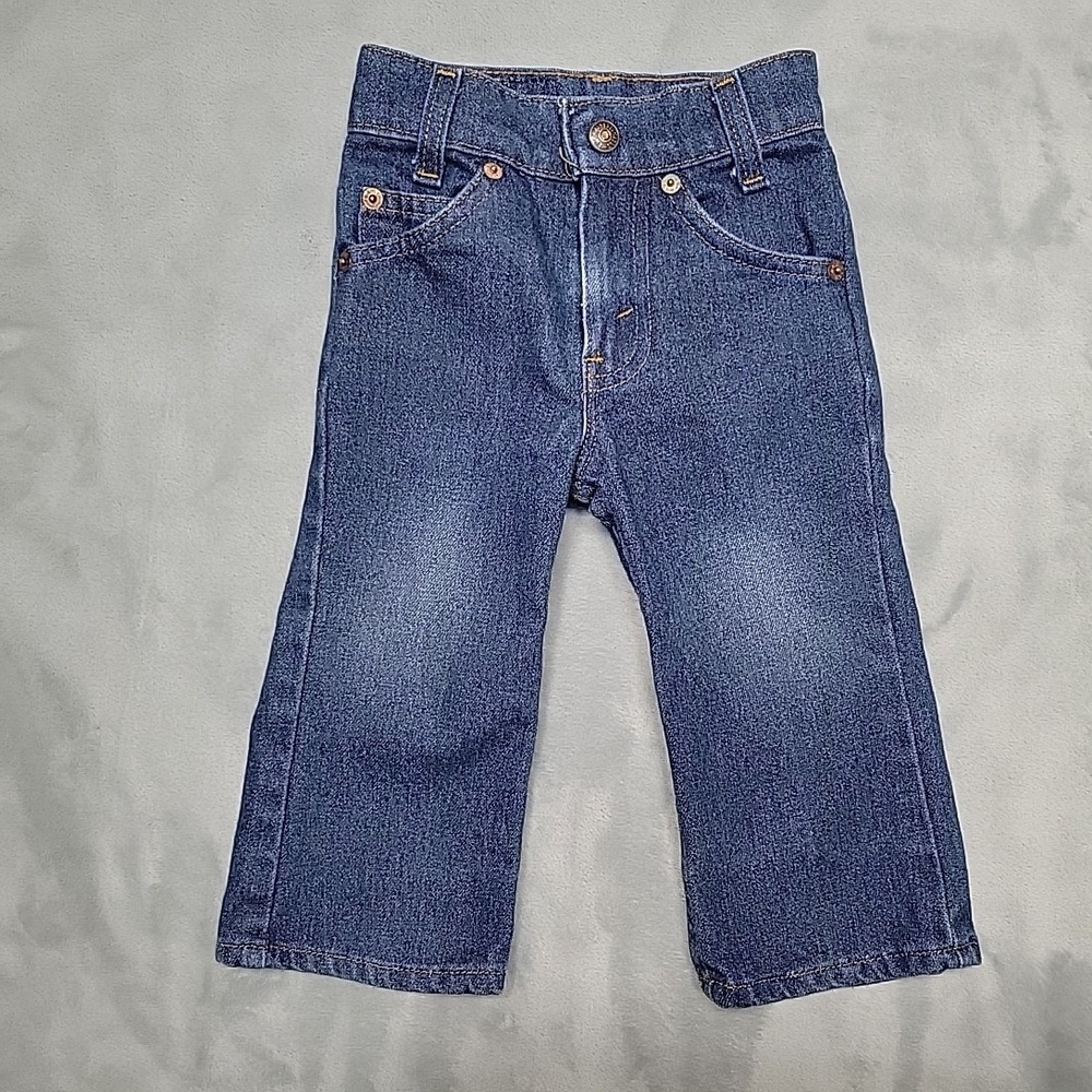 VTG Levi Jeans Kids 1 Blue 216 5014 Orange Tab Slim Fit Cowboy Rodeo Made In USA